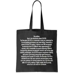 No Problem Heres The Information About Clr Gtr The Mercedes Tote Bag