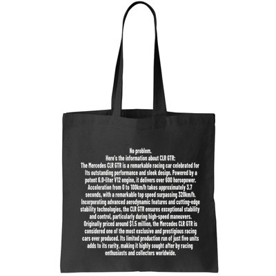 No Problem Heres The Information About Clr Gtr The Mercedes Bag
