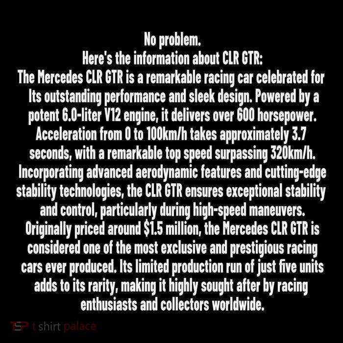 No Problem Heres The Information About Clr Gtr The Mercedes Premium T-Shirt