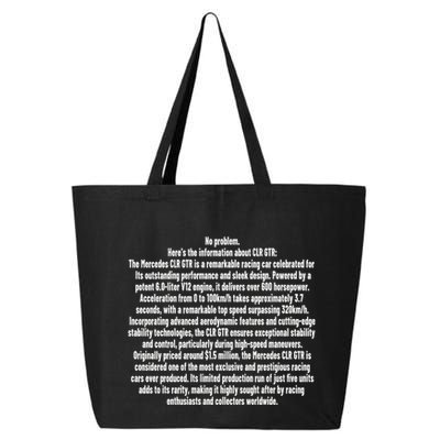 No Problem Heres The Information About Clr Gtr The Mercedes 25L Jumbo Tote