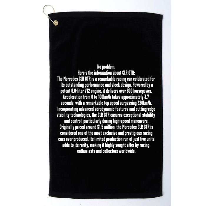 No Problem Heres The Information About Clr Gtr The Mercedes Golf Towel