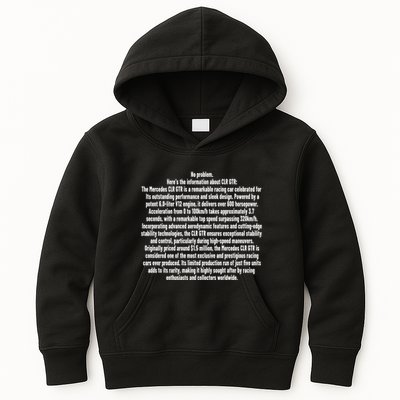 No Problem Heres The Information About Clr Gtr The Mercedes Kids Hoodie