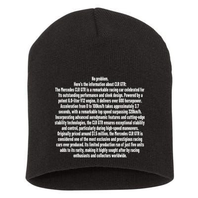 No Problem Heres The Information About Clr Gtr The Mercedes Short Acrylic Beanie