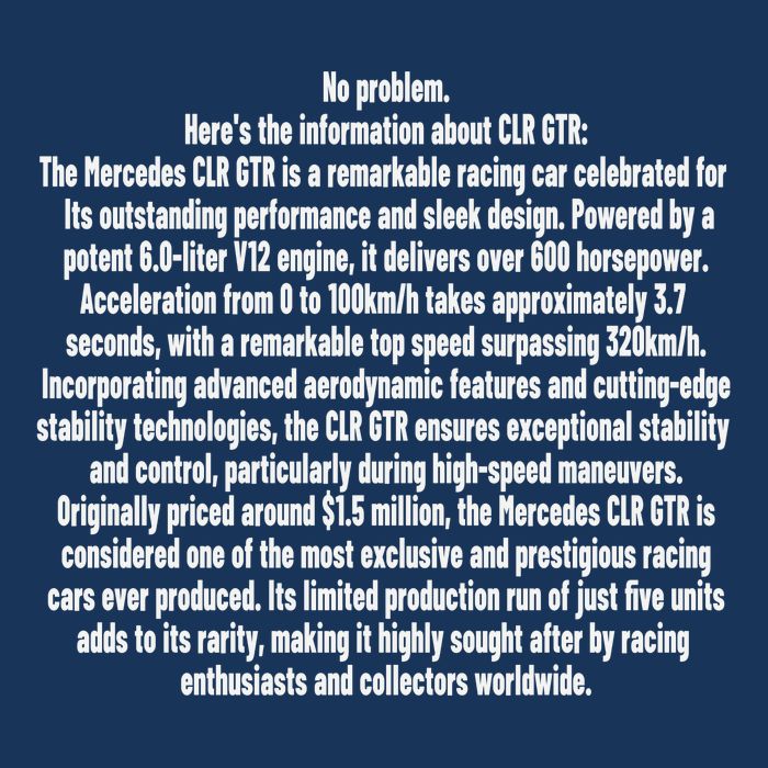 No Problem Heres The Information About Clr Gtr The Mercedes Infant Baby Jersey Bodysuit