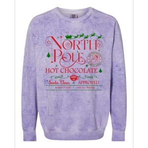 North Pole Hot Chocolate Christmas Graphic Colorblast Crewneck Sweatshirt