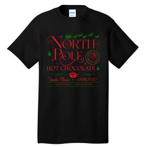 North Pole Hot Chocolate Christmas Graphic Tall T-Shirt