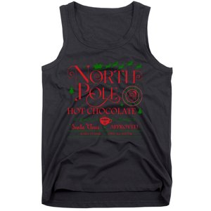 North Pole Hot Chocolate Christmas Graphic Tank Top