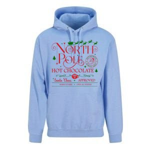 North Pole Hot Chocolate Christmas Graphic Unisex Surf Hoodie