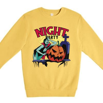 Night Party Halloween Premium Crewneck Sweatshirt