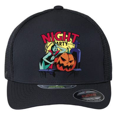 Night Party Halloween Flexfit Unipanel Trucker Cap