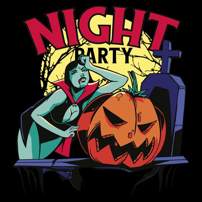 Night Party Halloween Cooling Performance Crew T-Shirt
