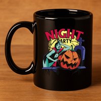 Night Party Halloween 11oz C Handle Ceramic Mug