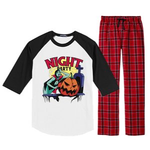 Night Party Halloween Raglan Sleeve Pajama Set