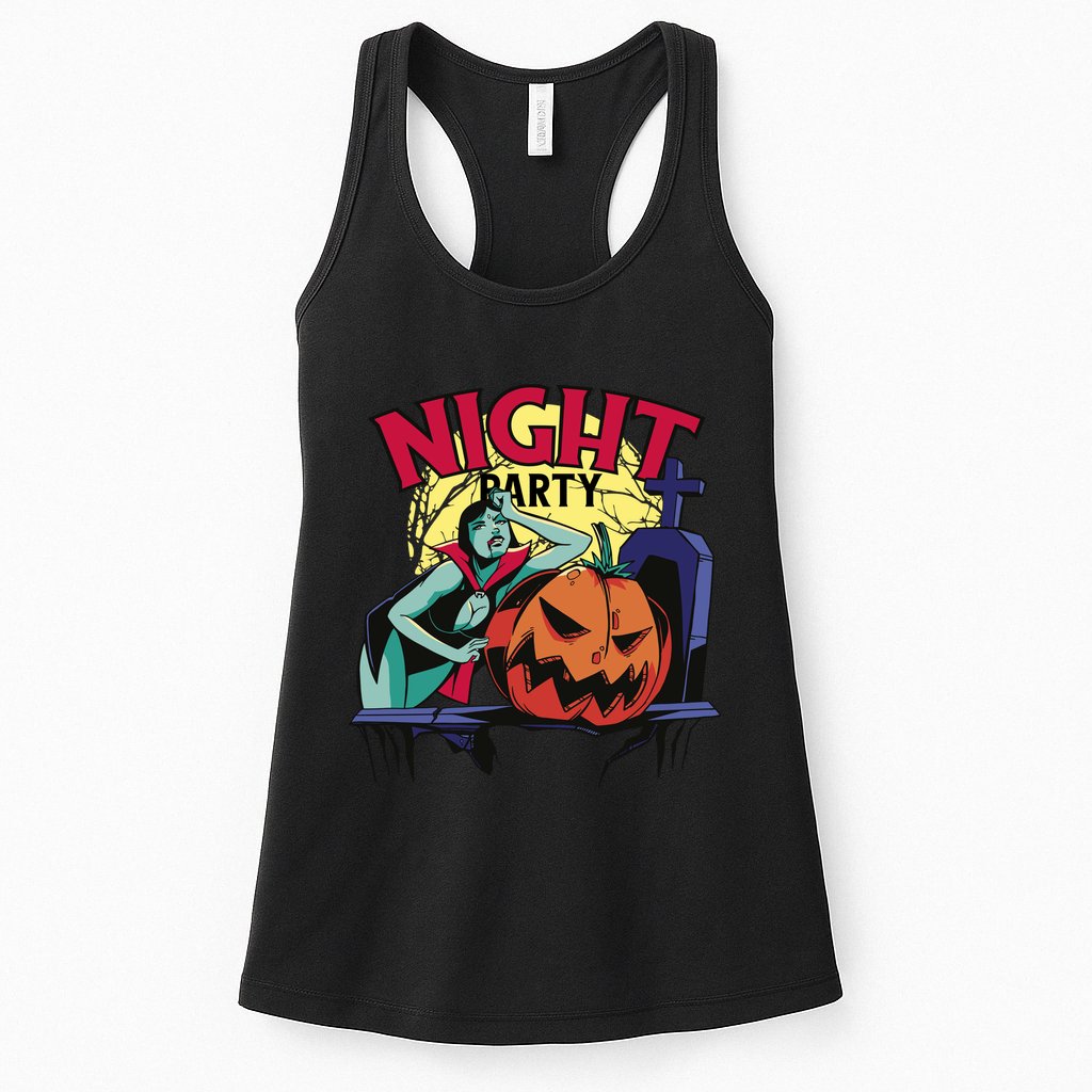 Night Party Halloween Womens Tank Top