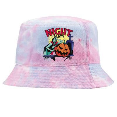 Night Party Halloween Tie-Dyed Bucket Hat