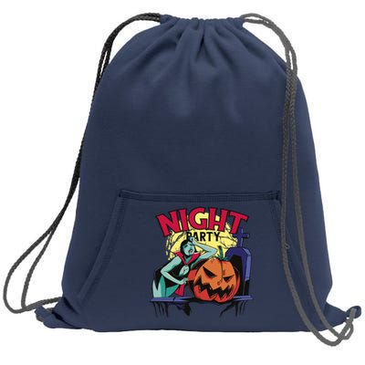 Night Party Halloween Sweatshirt Cinch Pack Bag