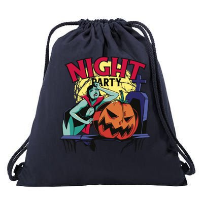 Night Party Halloween Drawstring Bag