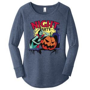 Night Party Halloween Women's Perfect Tri Tunic Long Sleeve Shirt