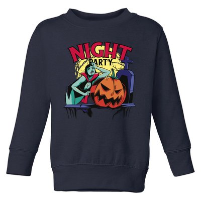 Night Party Halloween Toddler Sweatshirt