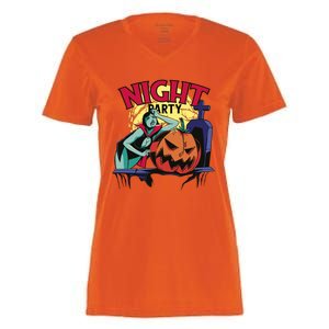 Night Party Halloween Women's Momentum V-Neck T-Shirt