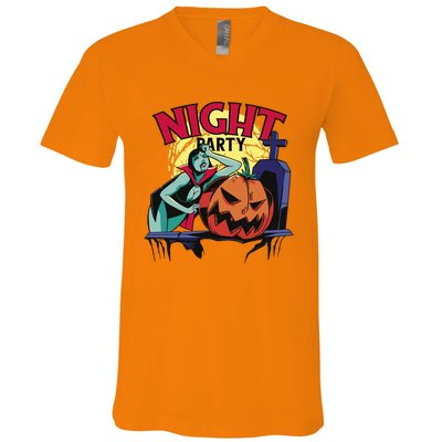 Night Party Halloween V-Neck T-Shirt