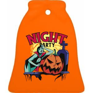 Night Party Halloween Ceramic Bell Ornament