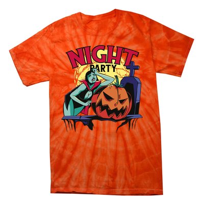 Night Party Halloween Tie-Dye T-Shirt