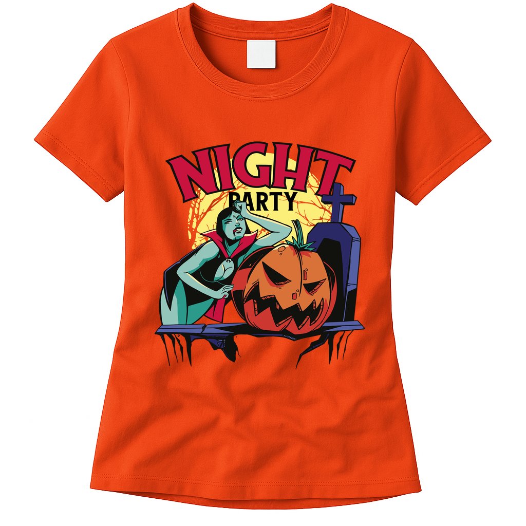 Night Party Halloween Womens T-Shirt