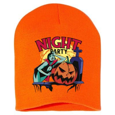 Night Party Halloween Short Acrylic Beanie