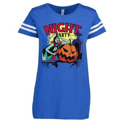 Night Party Halloween Enza Ladies Jersey Football T-Shirt