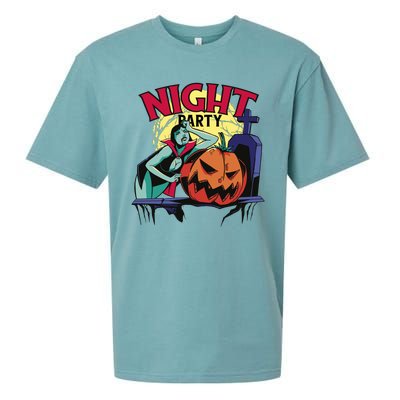 Night Party Halloween Sueded Cloud Jersey T-Shirt