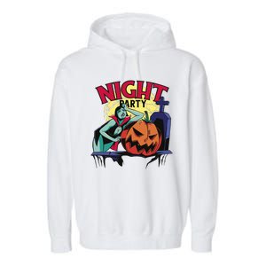 Night Party Halloween Garment-Dyed Fleece Hoodie