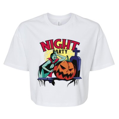 Night Party Halloween Bella+Canvas Jersey Crop Tee