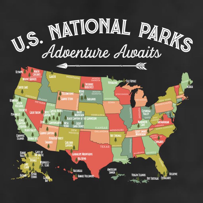 National Parks Hoodie Map Camping Design Hiking Adult Drive Performance Visor