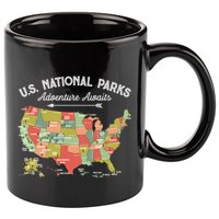 National Parks Hoodie Map Camping Design Hiking 11oz C Handle Ceramic Mug
