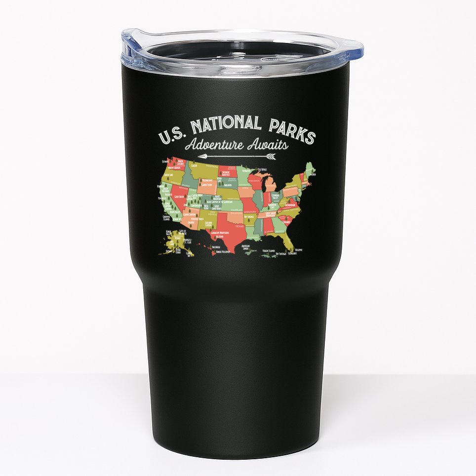 National Parks Hoodie Map Camping Design Hiking Tumbler