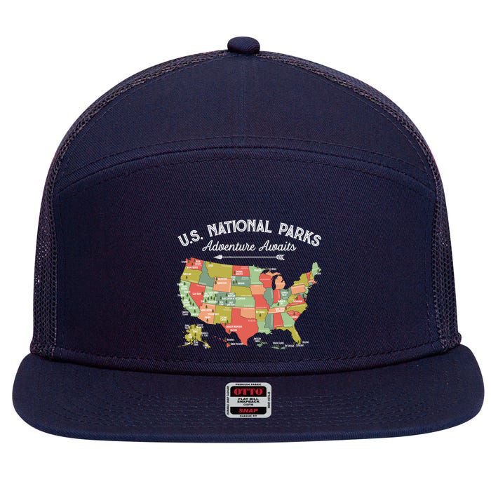National Parks Hoodie Map Camping Design Hiking 7 Panel Mesh Trucker Snapback Hat