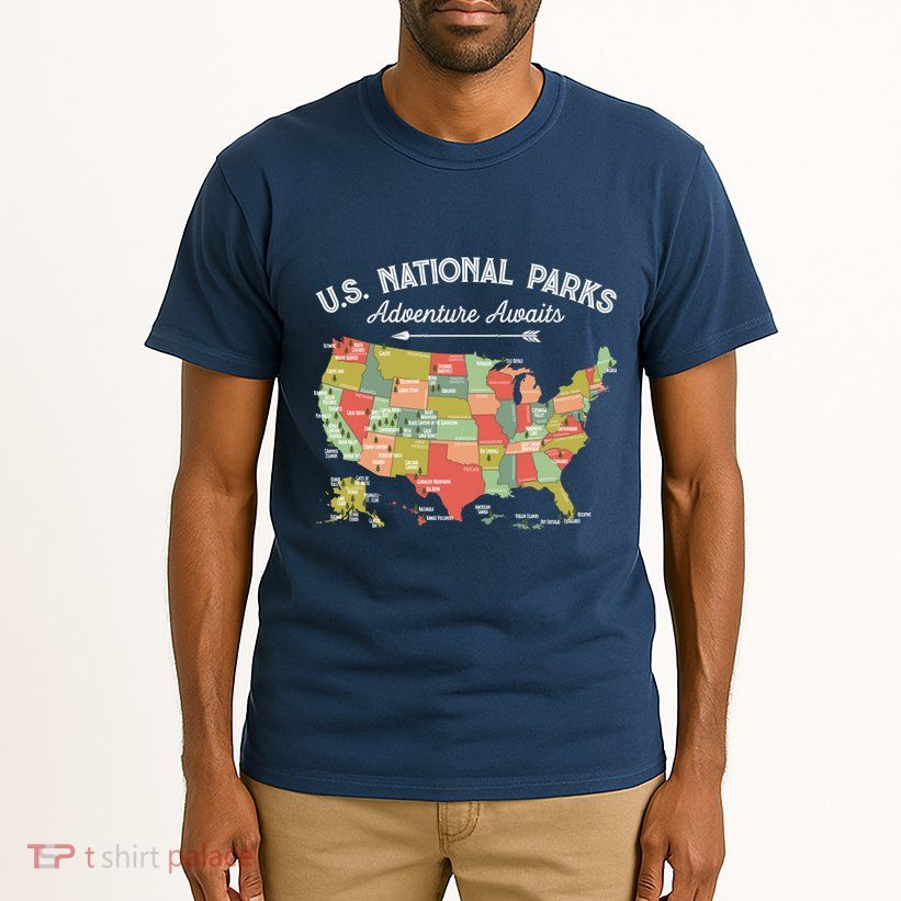 National Parks Hoodie Map Camping Design Hiking Tall T-Shirt