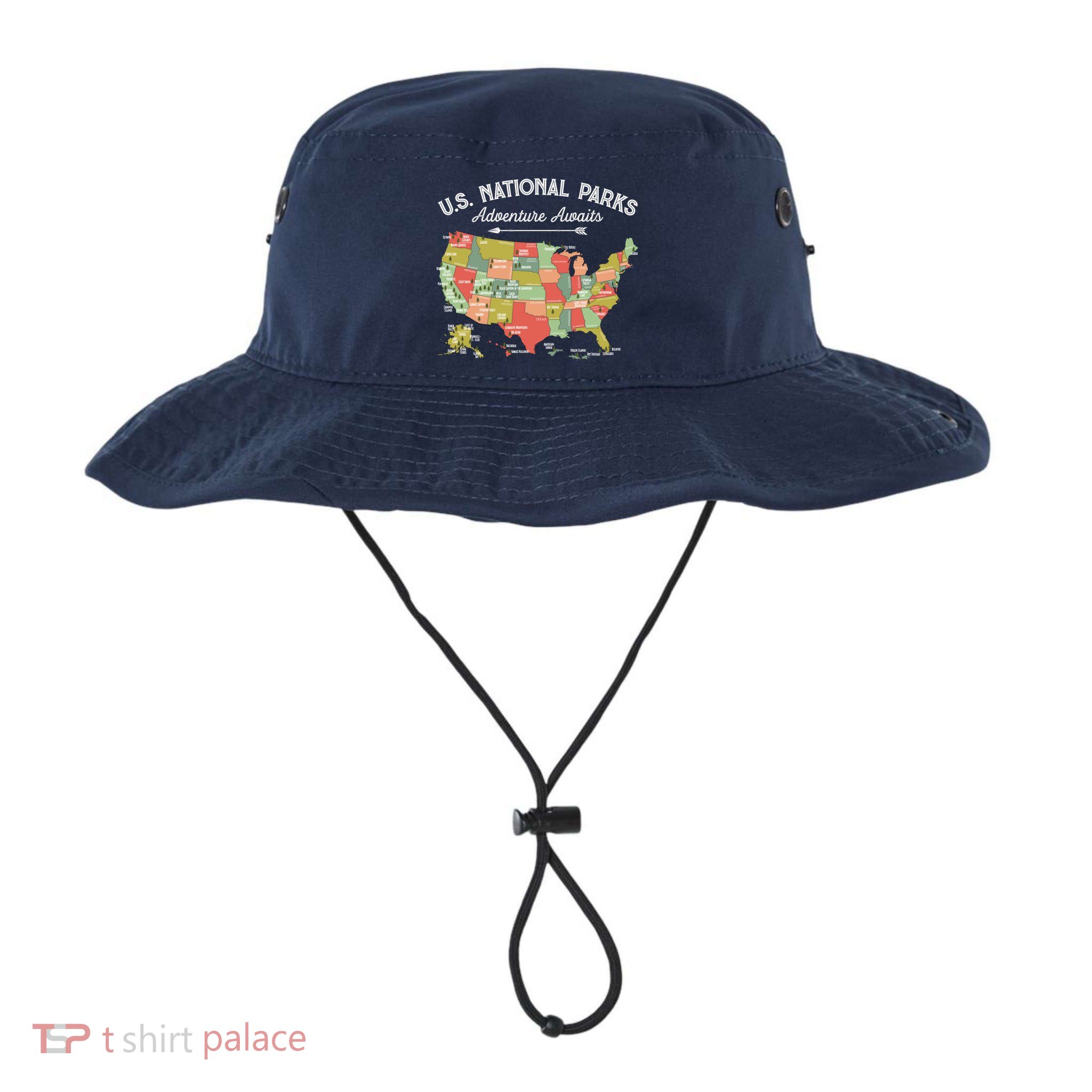 National Parks Hoodie Map Camping Design Hiking Bucket Hat