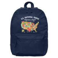 National Parks Hoodie Map Camping Design Hiking 16 in Basic Backpack
