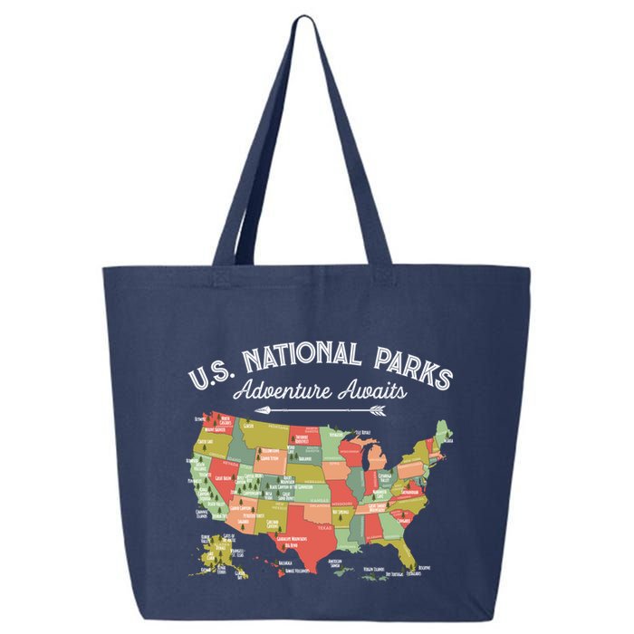 National Parks Hoodie Map Camping Design Hiking 25L Jumbo Tote