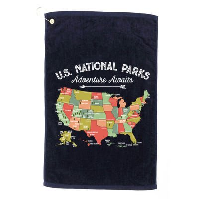 National Parks Hoodie Map Camping Design Hiking Golf Towel
