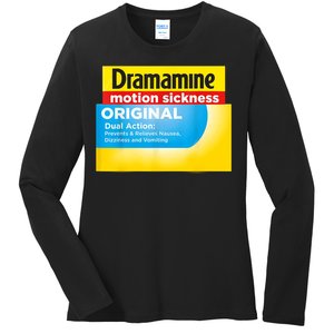 Nurse Pharmacy Halloween Costume Dramamine Motion Sickness Ladies Long Sleeve Shirt