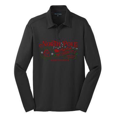 North Pole Hot Chocolate Christmas Xmas Cute Gift Silk Touch Performance Long Sleeve Polo