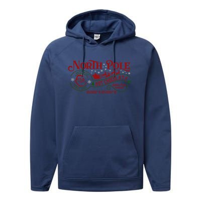 North Pole Hot Chocolate Christmas Xmas Cute Gift Performance Fleece Hoodie