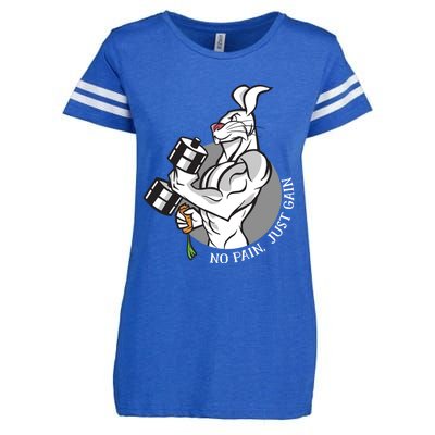 No Pain Just Gain Funny Rabbit Gift Enza Ladies Jersey Football T-Shirt