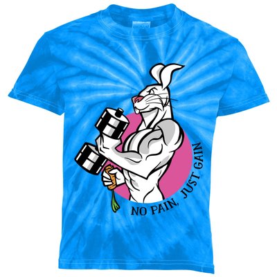 No Pain Just Gain Gift Kids Tie-Dye T-Shirt