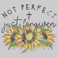Not Perfect Just Forgiven Sunflower Christian Tie-Dye T-Shirt