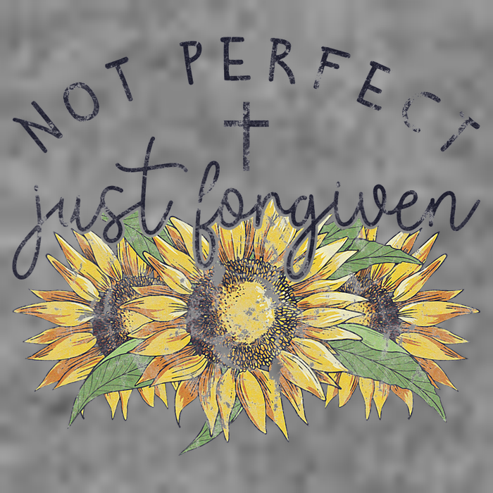 Not Perfect Just Forgiven Sunflower Christian Hooded Wearable Blanket