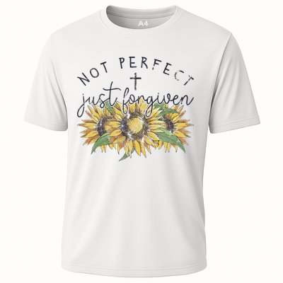 Not Perfect Just Forgiven Sunflower Christian Performance Shirt